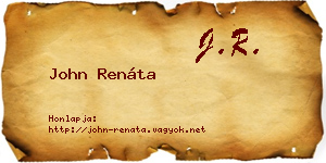 John Renáta névjegykártya