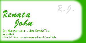 renata john business card